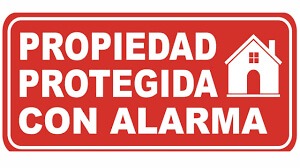 propiedad protegida con alarma