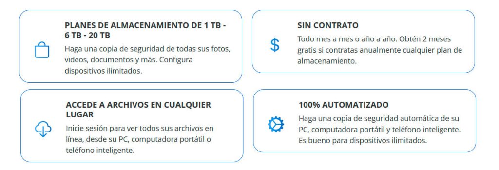 Got banckup caracteristicas